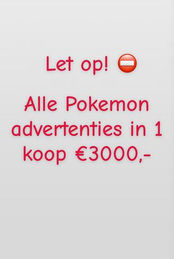 Alle pokemon advertenties beschikbaar voor biedingen