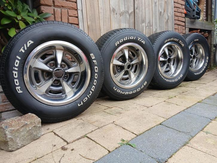 Pontiac Rally 2 velgen 5x4,75 Wolfrace Vector velgen 6x139,7, Auto-onderdelen, Banden en Velgen, Banden en Velgen, Zomerbanden