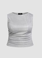 Mooie glitter top zilver mt 42, Kleding | Dames, Maat 42/44 (L), Nieuw, Ophalen of Verzenden, Zonder mouw