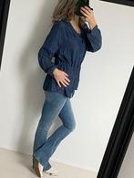 Ulla Popken tuniek Jeans spijkerstof donkerbruin 46 48, Blauw, Ophalen of Verzenden, Zo goed als nieuw, Maat 46/48 (XL) of groter
