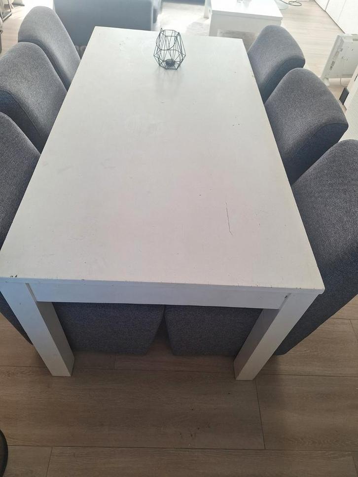 Grote Rechthoekige Eettafel, Huis en Inrichting, Tafels | Eettafels, Gebruikt, 50 tot 100 cm, 200 cm of meer, Rechthoekig, Ophalen of Verzenden