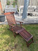 Teakhouten deckchair, Tuin en Terras, Ophalen, Gebruikt, Teakhout, Verstelbaar