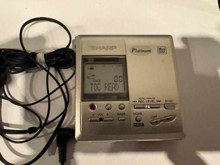 Sharp minidisk speler MD-MT831H GL incl. Accessoires werkend, Audio, Tv en Foto, Walkmans, Discmans en Minidiscspelers, Minidisc-speler