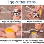 Nieuwe Ei Opener- Eierschaal Kraker Egg Cracker- Ei zeef, Huis en Inrichting, Ophalen of Verzenden, Nieuw