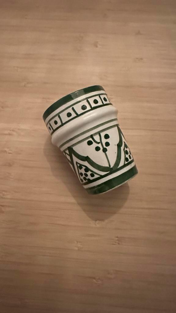 Marokkaanse Espresso Beker - Handgemaakt & Uniek, Antiek en Kunst, Antiek | Keramiek en Aardewerk, Ophalen of Verzenden
