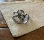 Zilveren 925 ring met zirkonia maat 17,5 nieuw, Nieuw, Ophalen of Verzenden, 17 tot 18, Dame