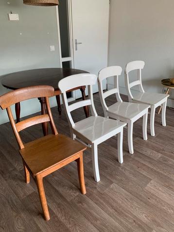 Mooie teak houten stoelen – set van 4 beschikbaar voor biedingen
