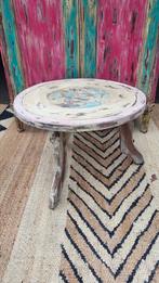 Shabby/Afrikaans/Houtsnijwerk/Boho/Tafeltje, Ophalen of Verzenden