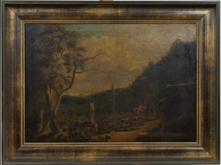 Antiek schilderij op paneel, Antiek en Kunst, Kunst | Schilderijen | Klassiek, Ophalen