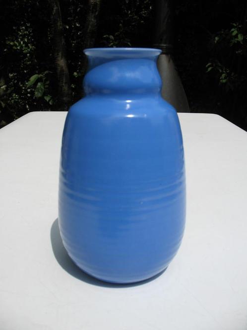 N.V. Plateelfabriek Schoonhoven mooie grote blauwe vaas., Antiek en Kunst, Antiek | Keramiek en Aardewerk, Ophalen of Verzenden