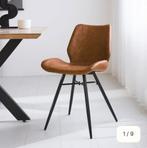 Bronx71 Industriële Eetkamerstoel Cognac Kunstleer, Huis en Inrichting, Stoelen, Ophalen, Bruin, Zo goed als nieuw, Modern, warm, industrieel, stoer