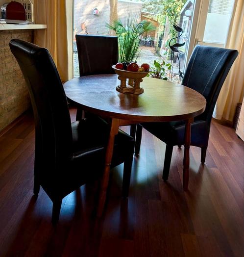 Eettafel inclusief stoelen, Huis en Inrichting, Complete eetkamers, Gebruikt, 4 tot 6 stoelen, Ophalen