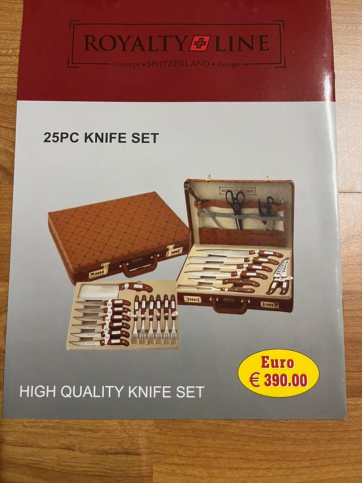 25-delige messenset Royal Swiss - NIEUW - nooit gebruikt, Huis en Inrichting, Keuken | Bestek, Nieuw, Bestekset, Rvs of Chroom