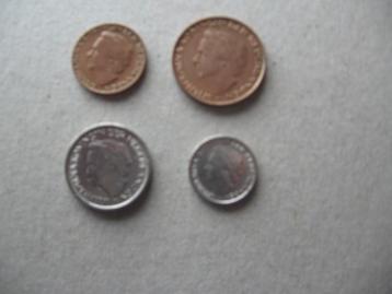 Vier munten (Ned.) 1948. beschikbaar voor biedingen