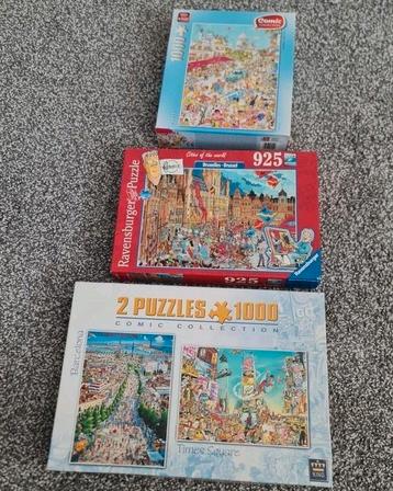 4 Comic puzzels  beschikbaar voor biedingen
