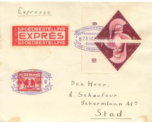 Rotterdamsche Philatelisten Vereeniging1936    (b66), Postzegels en Munten, Brieven en Enveloppen | Nederland, Envelop, Verzenden