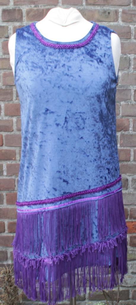 heel kort Charleston -Jurk, maat 36 / 38 ,kraaltjes, franjes, Kleding | Dames, Carnavalskleding en Feestkleding, Zo goed als nieuw