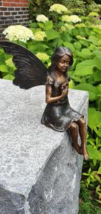 Bronzen beeld/ ELFJE met BLOEM /FEE / ENGEL, Ophalen of Verzenden
