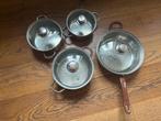 Pannenset Royal 5 stuks, Ophalen of Verzenden, Rvs, Pannenset, Keramische plaat
