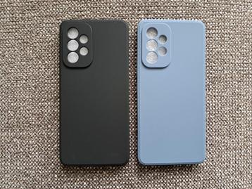 Mobielhoesje back cover Samsung Galaxy A53 5G zwart / blauw beschikbaar voor biedingen
