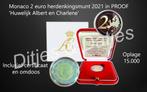 2 euro Monaco 2021 - 10 jaar huwelijk Albert en Charlene, Ophalen of Verzenden, Koningin Beatrix, 50 gulden