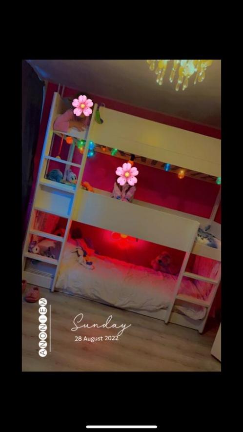 Stapelbed 3 persoons, Huis en Inrichting, Slaapkamer | Stapelbedden en Hoogslapers, Zo goed als nieuw, Stapelbed, 90 cm, 200 cm