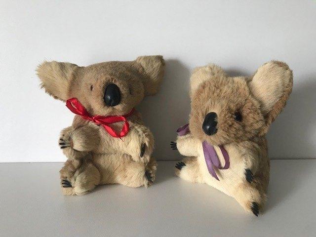 Vintage Australische Koala Beer souvenier Echte Bont, Kinderen en Baby's, Speelgoed | Knuffels en Pluche, Overige typen, Ophalen of Verzenden
