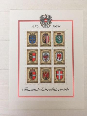 Postzegelvel duizend jaar Oostenrijk, postfris beschikbaar voor biedingen