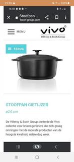 Vivo Stoofpan gietijzer,24cm, Huis en Inrichting, Keuken | Potten en Pannen, Nieuw, Ophalen of Verzenden, Gietijzer