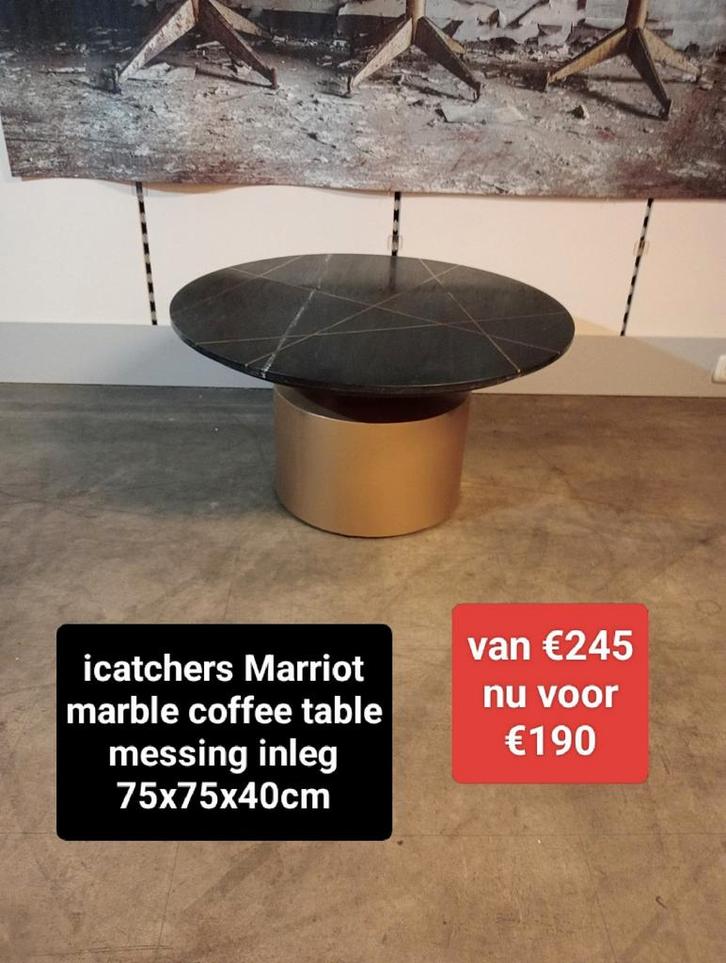 Nieuwe icatchers Marriot marble coffee table messing €190, Huis en Inrichting, Woonaccessoires | Overige, Nieuw, Ophalen
