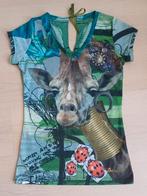 Desigual tshirt met giraffe maat XL zgan, Maat 46/48 (XL) of groter, Ophalen of Verzenden, Zo goed als nieuw, Korte mouw