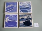 Vintage tegeltjes Holland America line 2., Verzamelen, Scheepvaart, Ophalen of Verzenden, Nieuw, Motorboot of Zeilboot, Gebruiksvoorwerp