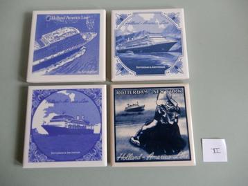 Vintage tegeltjes Holland America line 2. beschikbaar voor biedingen