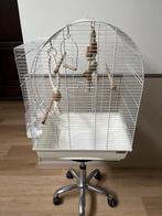 Witte vogelkooi, Ophalen, Zo goed als nieuw, Metaal, Vogelkooi