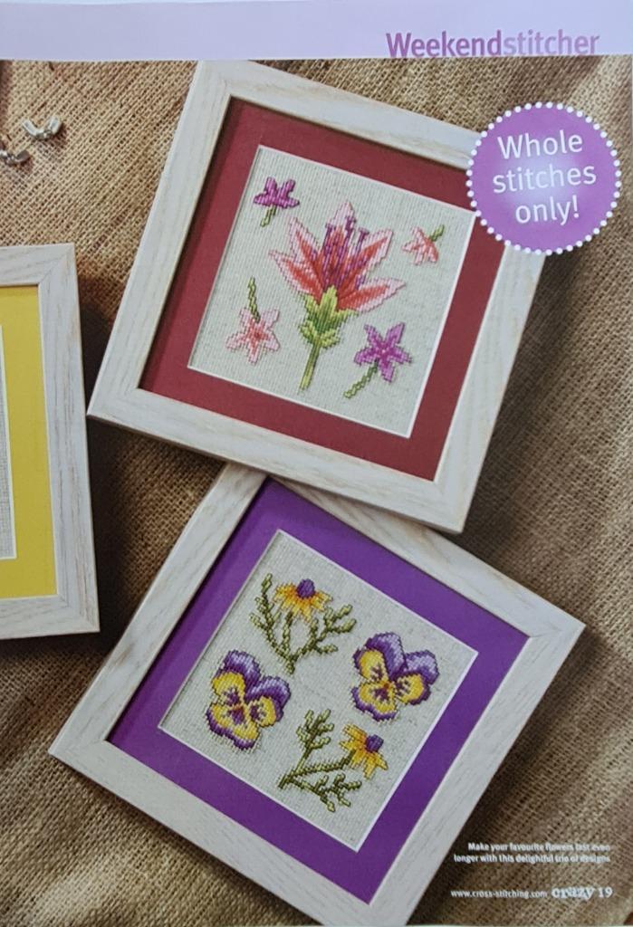 Gedroogde bloemen 3 borduurpatronen, Hobby en Vrije tijd, Borduren en Borduurmachines, Nieuw, Patroon, Handborduren, Ophalen