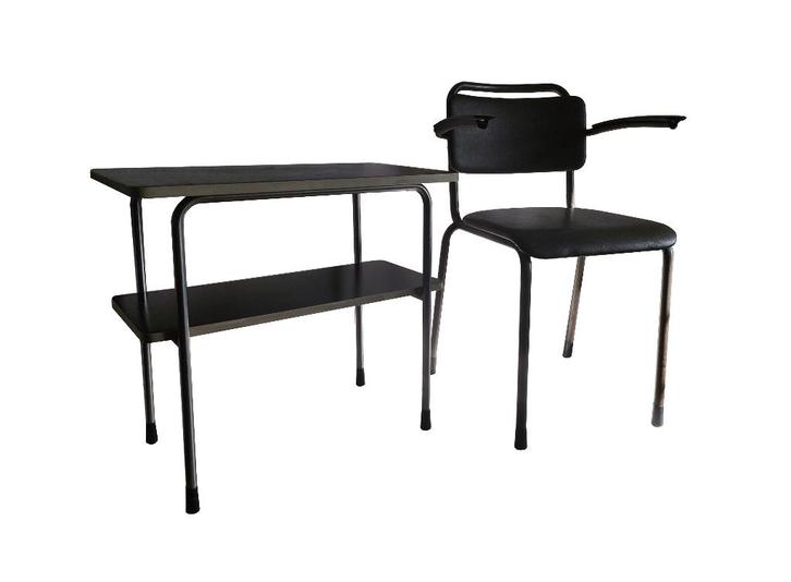 Schitterende vintage Gispen 206 TH Delft design stoel, Huis en Inrichting, Stoelen, Gebruikt, Eén, Metaal, Grijs, Ophalen