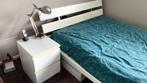 Tweepersoonsbed Ikea, 140x200, Ophalen, Gebruikt, Wit, Tweepersoons