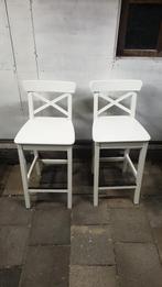 stoelen, Huis en Inrichting, Ophalen, Gebruikt, Twee, Wit