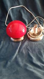 Twee paddestoel lampjes, één met kap, Ophalen of Verzenden, Gebruikt, Retro, Minder dan 50 cm