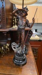 Grote antieke beeldlamp, Ophalen of Verzenden