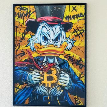 Disney Dagobert Duck Bitcoin Canvas 50x70cm (excl. lijst)