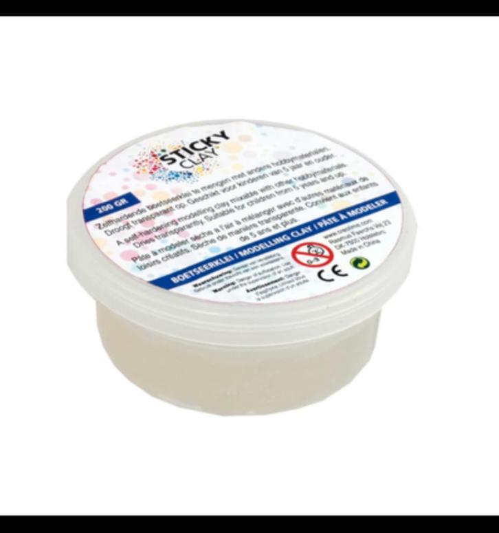 Creotime Sticky Clay boetseerklei (gel) bakje a 200 gram, Hobby en Vrije tijd, Knutselen, Nieuw, Materiaal, Ophalen of Verzenden
