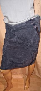 Prachtige leer leather rok van martvisser maat 44 zgan blau, Maat 42/44 (L), Ophalen of Verzenden, Zo goed als nieuw, Boven de knie