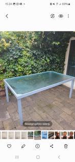 Tuintafel met glasplaat, Tuin en Terras, Overige Tuin en Terras, Gebruikt, Ophalen