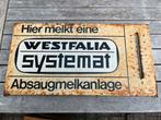 Oud reclamebord met thermometer, geen emaille, Ophalen of Verzenden, Gebruikt, Reclamebord