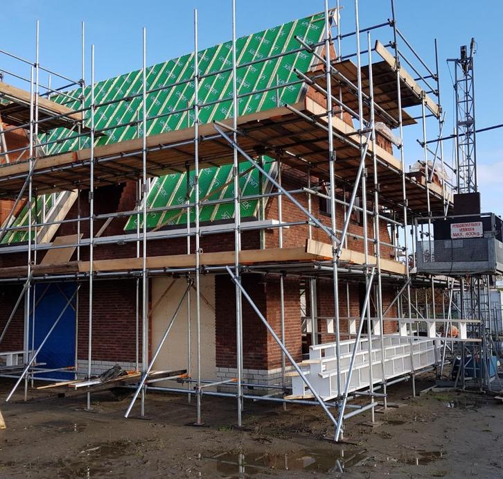 steigermaterialen buizen klemmen steigerplanken, Doe-het-zelf en Verbouw, Steigers, Gevelsteiger, 5 meter of hoger, Ophalen