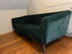 Groene fluwelen bank - 230cm breed, Huis en Inrichting, Ophalen, Driepersoons, 75 tot 100 cm, Zo goed als nieuw