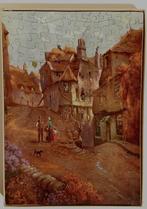 Antieke houten puzzel bergdorp Rothenburg?  rond 1900, Antiek en Kunst, Ophalen of Verzenden