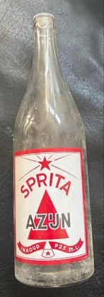 Oude Sprita Azijn Fles met Emaille Etiket, Ophalen of Verzenden