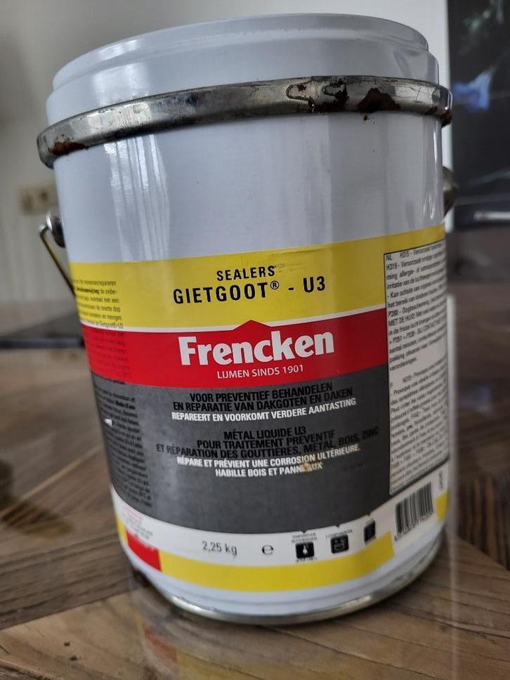 Frencken U3 Gietgoot  2,25kg  ------- Dakgoot reparatie, Doe-het-zelf en Verbouw, Overige Doe-het-zelf en Verbouw, Ophalen of Verzenden